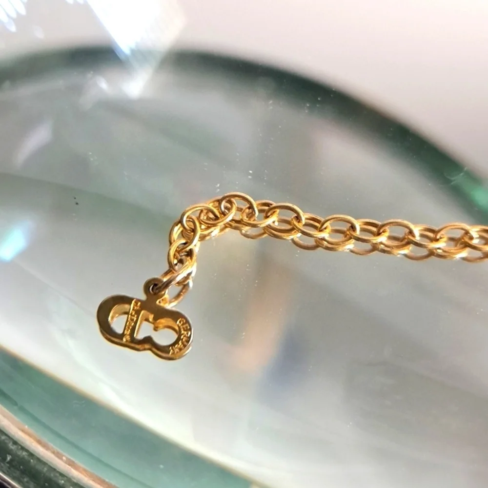 Christian Dior Gold Necklace Authentic